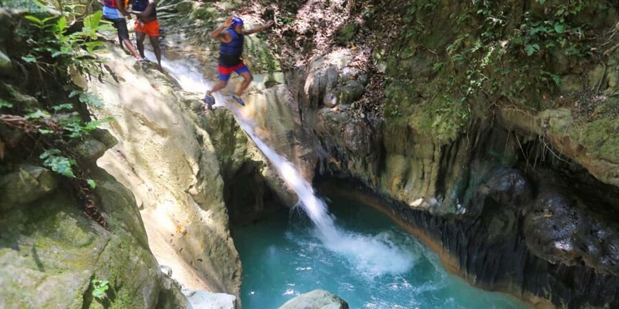 27 Waterfalls of Damajagua Adventure special for cruisers - Jumping and sliding through the waterfalls