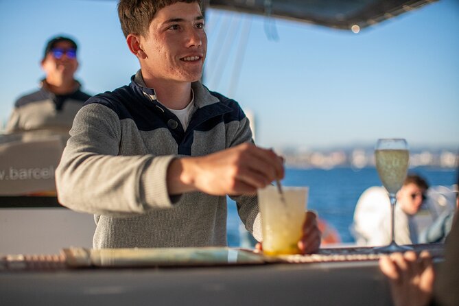Afterwork on Catamaran with Live Music from Port Olimpic - Setting Sail From Port Olímpic