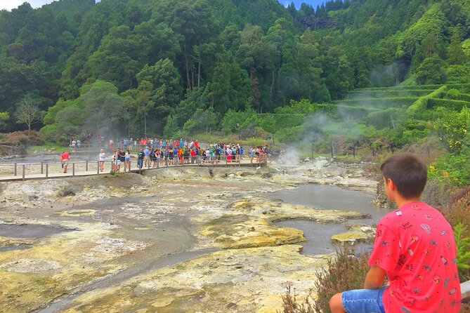 Azores: Shore Excursion Furnas - Crater volcano and hot springs - Pico do Ferro: your first view into Furnas