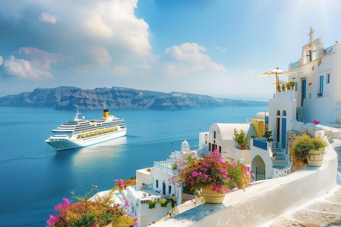 Bypass Sky Tram: Santorini Tour for Cruise Passengers - Finikia’s blue dome without Oia’s first rush