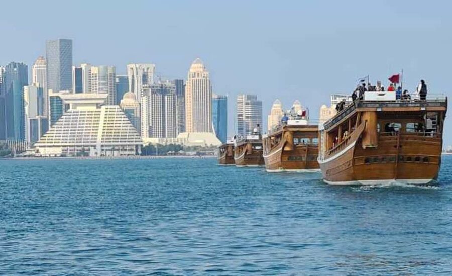 Doha City Tour & Dhow Boat AIDA/MSC/COSTA/CRUISE Passenger - The Corniche and a front-row view of Doha
