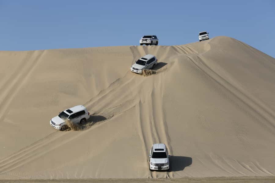 Doha: Desert safari + FREE camel ride from CRUISE TERMINAL - Tea, water, and a tightly planned half-day