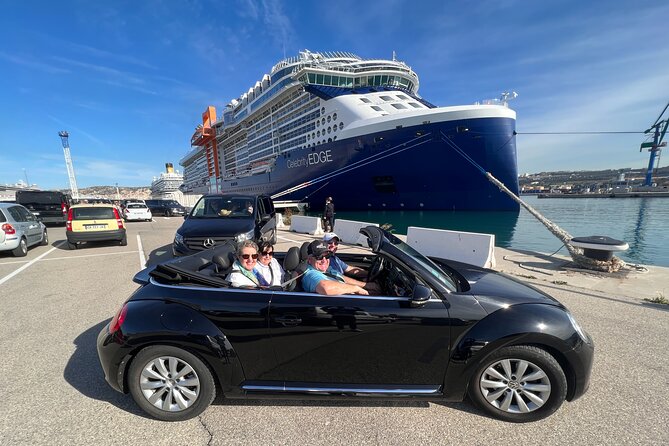 Drive by cabriolet from Marseille cruise port to cassis - Calanque de Figuerolles and La Ciotat