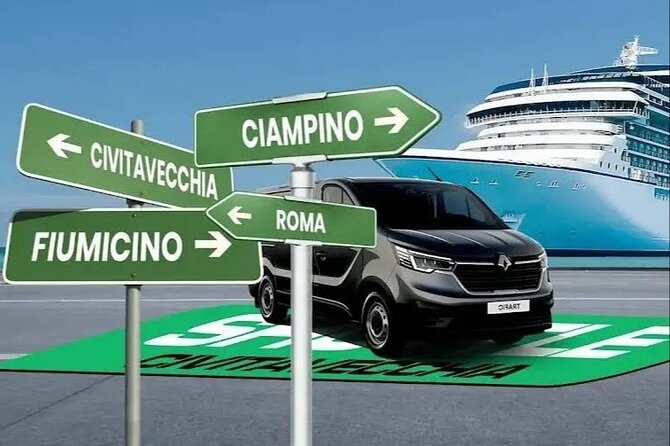 From Civitavecchia Cruise Port to FCO 1-8 People - The ride to Fiumicino takes about 50 minutes