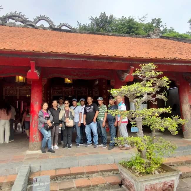 From HaLong cruise Port: Private tour visit Hanoi city - One Pillar Pagoda and its lotus design