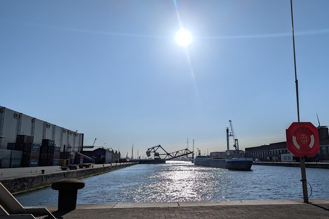 Guided Antwerp Port Tour, in your Car or Minibus - Scheldelaan: chemical works on one side, graffiti on the other