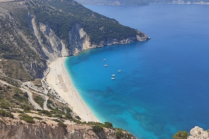 Kefalonia Half Day Private Tour & Shore Excursion - Myrtos Beach is best from above