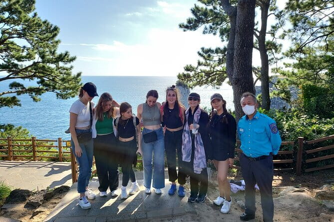 Private Day South and West Tour For Cruise Customers in Jeju - Jeongbang Waterfall and the Sea at Your Feet