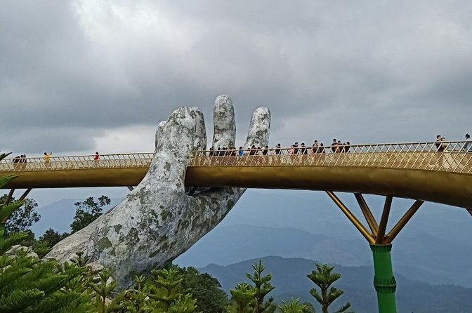 Private Shore Excursions from Chan May port to Ba Na Hills & Golden Bridge - Riding the cable car above the mountains