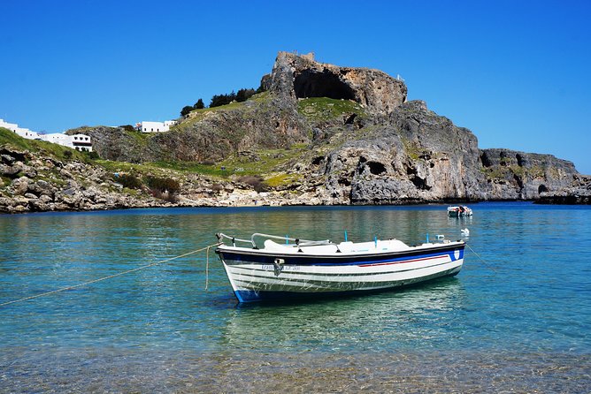 RHODES BEST FIRST IMPRESSION FOR CRUISE SHIP VISITORS - 4 people - Lindos Beach and the white village