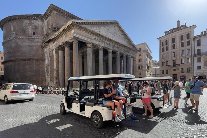 Rome in a Day golf cart tour for cruisers with Pizza & Gelato - A fast Roman orientation from Via Cavour
