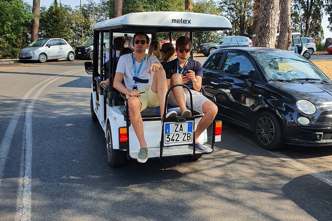 Rome in a Day golf cart tour for cruisers with Pizza & Gelato - Piazza Venezia, Trajan’s Column, and the central city