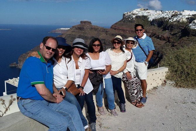 Santorini 8-Hour Private Tour with Hotel & Cruise Port Pickup - Perissa and Perivolos black-sand beach time
