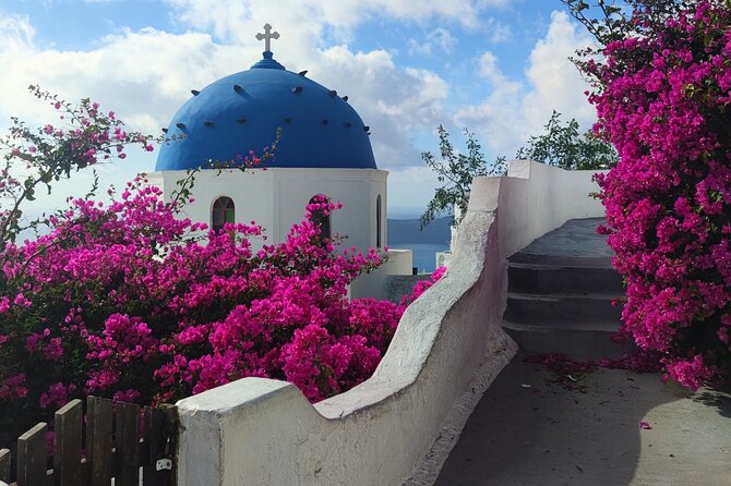 Santorini Shore Excursion: Private Sightseeing Tour - Red Beach: volcanic color from above