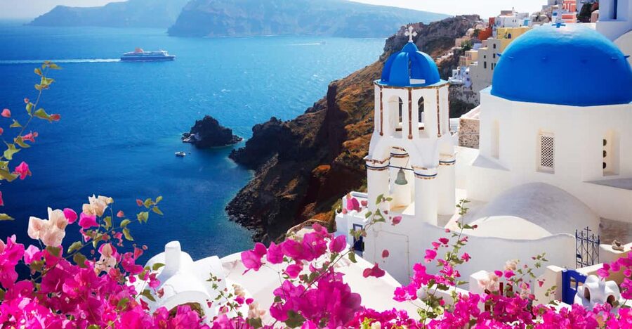 Santorini: Shore Trip to Bypass Cable Car with Boat Transfer - Firostefani gives you the first big view