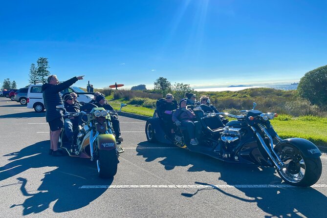 TAURANGA SHORE EXCURSION: Epic 25 min V8 Trike tour of Mt Maunganui & Tauranga - The giant pōhutukawa tree and local meaning