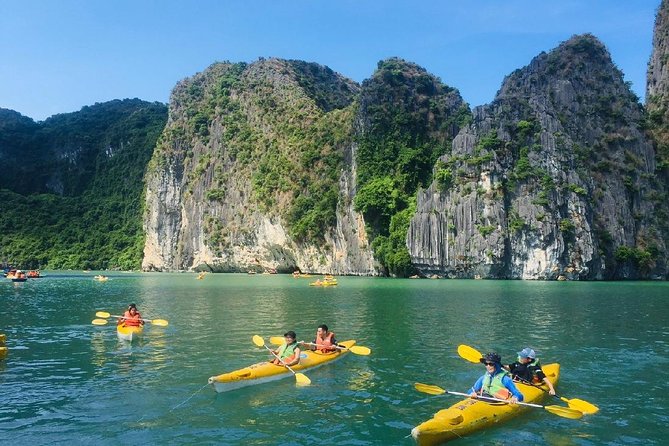 VIP Ha Long Bay 6 hour FUJI cruise with latest luxury cruise ship + limousine + highway + dinner for Japanese only - Sung Sot Cave and the 420-step climb